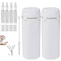 4 in 1 Travel Dispenser,4 Pack 30ML Travel Bottles for Toiletries,Refillable Leak Proof Portable Bottle Set for Shampoo,Shower Gel,Suitable for Travel,Gym,Vacation,Camping (White-2)