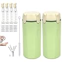 4 in 1 Travel Dispenser,4 Pack 30ML Travel Bottles for Toiletries,Refillable Leak Proof Portable Bottle Set for Shampoo,Shower Gel,Suitable for Travel,Gym,Vacation,Camping (Green-2)