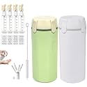 4 in 1 Travel Dispenser,4 Pack 30ML Travel Bottles for Toiletries,Refillable Leak Proof Portable Bottle Set for Shampoo,Shower Gel,Suitable for Travel,Gym,Vacation,Camping (Green+White)