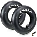 4.10/3.50-4" Replacement Inner Tube with TR-87 Bent Valve Stem (2-Pack) Heavy Duty Replacement tube for Wheelbarrow Tire 4",Trunk, Tractor, Garden Carts,Golf Cart, Mowers and More