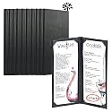4.25 x 11 inches Menu Holder 10 Packs Menu Covers 2 View Leather Book Style Double Fold Panel for Restaurant Coffee Bars（4.25” x 11” /Book Style /10 Pcs）