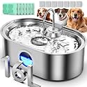 4.2Gal Extra Large Dog Water Fountain, Stainless Steel Pet Water Fountain