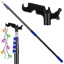 4.3-18 Ft Telescopic Extension Pole with Hook for Xmas Lights, Blue