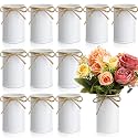 4.33 Inch Mini Vase Wedding Table Centerpieces,White,12 Pcs