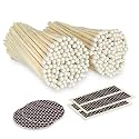 4" Classic White Tip Matches (200 Count, with Striking Stickers Included) | Decorative Unique &amp; Fun for Your Home, Gifts, Accessories &amp; Events | Premium Long Wood Safety Matches by Thankful Greetings