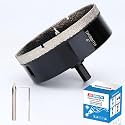 4" Diamond Hole-Saw Bits with Pilot Drill Bit 4 in Diamond Tipped Tile Hole Saws with Guiding Bit for Accurate Drilling, for Porcelain Tile Ceramic Pottery Granite Stone Glass Bottles 102mm