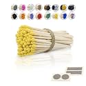 4" Inch Long Wooden Refill Matchsticks with Strike Stickers - Safety Matches Wholesale Bulk Loose by Chandler Studio (100 Pieces, Yellow)