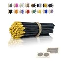 4" Inch Long Wooden Refill Matchsticks with Strike Stickers - Safety Matches Wholesale Bulk Loose by Chandler Studio (50 Pieces, Gold)