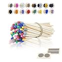 4" Inch Long Wooden Refill Matchsticks with Strike Stickers - Safety Matches Wholesale Bulk Loose by Chandler Studio (100 Pieces, Rainbow)