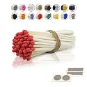 4" Inch Long Wooden Refill Matchsticks with Strike Stickers - Safety Matches Wholesale Bulk Loose by Chandler Studio (100 Pieces, Red)