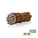 4" Inch Long Wooden Refill Matchsticks with Strike Stickers - Safety Matches Wholesale Bulk Loose by Chandler Studio (Brown Stem White Head, 100 Pieces)