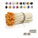 4" Inch Long Wooden Refill Matchsticks with Strike Stickers - Safety Matches Wholesale Bulk Loose by Chandler Studio (100 Pieces, Orange)