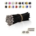4" Inch Long Wooden Refill Matchsticks with Strike Stickers - Safety Matches Wholesale Bulk Loose by Chandler Studio (Black Stem White Head, 100 Pieces)