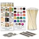 4" Matches Color of Your Choice + 2 Boxes Designer Matchboxes of Your Choice + Extra Striker Stickers Included | 100 Matches &amp; Decorative Matchboxes | Decor by Thankful Greetings