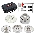 4" Nickel Plated Wood Lathe Chuck Set 1"x8TPI with Storage Case.