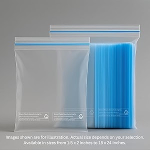 2x2 inches 51 microns 100 pieces zip lock bags pouches covers self lock mechanism transparent reusable recycleable resealable