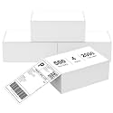 4" x 6" Fanfold Direct Thermal Labels for White Mailing Address Postage Shipping Commercial Grade Compatible with Zebra &amp; Rollo &amp; MUNBYN Label Printer (4 Stacks, 2000 Labels)