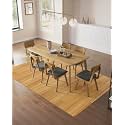4'×6' Non Slip Vinyl Rug Waterproof 1.8mm Thick,Woodgrain Pattern Vinyl Floor Mat for Dining Table , Kitchen, High Traffic, Low Profile Area Plastic Floor Protector,Wear Resistant PVC Rug Cover Roll