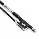 4/4 Carbon Fiber Violin Bow, Horsehair, Floral Ebony Frog