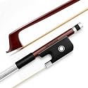 4/4 Cello Bow Full Size Brazilwood Horsehair Ebony Frog for Beginners