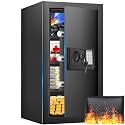 4.4 Cuft Safe Box, Home Safe with Fireproof Waterproof Bag (23.62'' H)