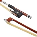Vetimobato 4/4 Full Size Violin Bow - Brazilwood with Ebony Frog & Natural Mongolian Horsehair - Perfect for Adults, Students, Beginners - Traditional Fiddle Bow for 4/4 Violins (4/4)