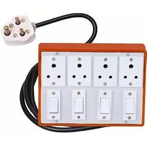44 extension board 2 meter copper cables 15mm heavy duty anchor switch sockets 3 pin plug gitti 35 mm 4 pcs multi