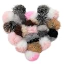 4.5" Fluffy Faux Fur Pom Poms for Hat Knitting & Crochet Accessories, 20Pcs