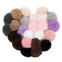 4.5" Fluffy Faux Fur Pom Poms for Hat Knitting & Crochet Accessories, 24Pcs