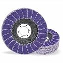 4.5" x 7/8" Premium Ceramic Flap Discs, 36+ Grit Grinding Wheels 5 Pack