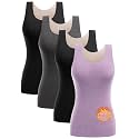 4/5 Pack Thermal Tank Tops Women Fleece Lined Underwear Tops Camisoles Sleeveless Undershirt Warm Base Layer Vest
