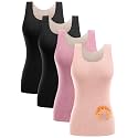 4/5 Pack Thermal Tank Tops Women Fleece Lined Underwear Tops Camisoles Sleeveless Undershirt Warm Base Layer Vest