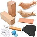 4.9 x 1.8 x 1.8 in Bird Wood Carving Kit for Adults Beginners, Hobby Gift
