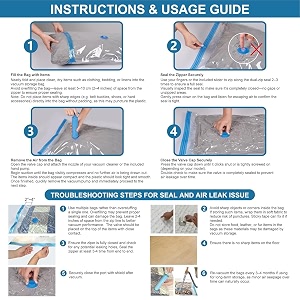 4 BIG JUMBO Vacuum Bags for Travel