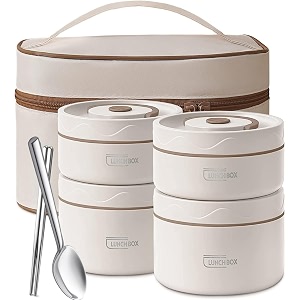 4 Container Insulated Lunch Box Set Food