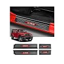 4-Door Door Sill Guards for Jeep Wrangler & Gladiator - Red Carbon Fiber