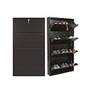 4 Door Wall Mounted Metal Shoe Rack