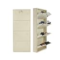 4 Door Wall Mounted Metal Shoe Rack