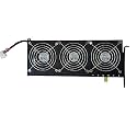 4 DOT FOURDOT COOLINGS 11" Graphic Card Cooling Fan - Triple 92mm Fans, 3000 RPM, 135 CFM, Silent 30dB, 4Pin Connector, Desktop Compatible