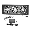 4 DOT FOURDOT COOLINGS Fan System 12 Inch With Power Adaptor, For Home Theater Av Cabinets Triple 4 Inch 92Mm Fan Model 392, Panels, Server
