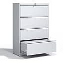 4 Drawer Lateral File Cabinet with Lock,White Metal Filing Cabinet