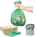 4 Gallon Compostable Bags by BioBag, 75 Count, BPI Certified, Meets ASTM D6400 Standards, Made in USA, Small Kitchen & Bathroom Liners