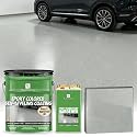 4 Gallon Epoxy Colored Sand Self‑Leveling Floor Paint, Marble‑Effect, 100% High Solids, 5.5:1 Sand‑Aggregate Ratio, 6H Hardness,1.5mm Finished Thickness (Sea Gray,512 Fl Oz,15Kg)