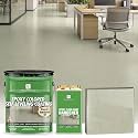 4 Gallon Epoxy Colored Sand Self‑Leveling Floor Paint, Marble‑Effect, 100% High Solids, 5.5:1 Sand‑Aggregate Ratio, 6H Hardness,1.5mm Finished Thickness (Ice Gray,100 Sq.Ft)