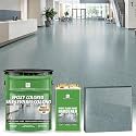 4 Gallon Epoxy Colored Sand Self‑Leveling Floor Paint, Marble‑Effect, 100% High Solids, 5.5:1 Sand‑Aggregate Ratio, 6H Hardness,1.5mm Finished Thickness (Light Gray,100 Sq.Ft)