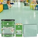 4 Gallon Luxury Epoxy Colored Sand Self‑Leveling Floor Paint, Marble‑Effect, 100% High Solids, 5.5:1 Sand‑Aggregate Ratio, 6H Hardness,1.5mm Finished Thickness ((Light Lake Green,100 Sq.Ft)