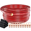 4 Gauge Wire (50FT) Red Copper Clad Aluminum CCA - Primary Automotive Wire,Car Amplifier Power &amp; Ground Cable,Battery Cable for Car Audio Speaker,Solar, Auto, RV Trailer Amp Wiring kit