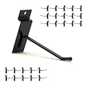 4 Inch Black Slatwall Hooks, 25PC