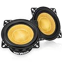 4 Inch Car Speakers, 4 Ohm, Glass Fiber Cone for Deep Bass &amp; Clear Mids – High Sensitivity, Shockproof Design (C)