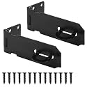4 Inch Door Lock Hasp Latch, Security Packlock Clasp Hasp Lock Latch, Stainless Steel Gate Lock Hasp for Outdoor Fence Gate,Barn Door, Cabinet, Drawer, Brushed Finish with Screws, 2 Pack